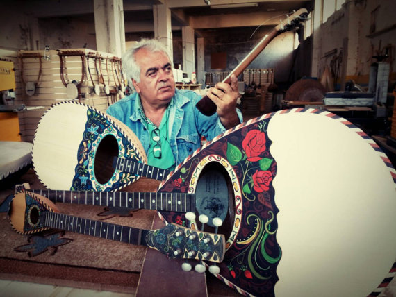 Bouzouki | Instrumento tradicional greco-turco único pintado a mano, es.luthieros.com